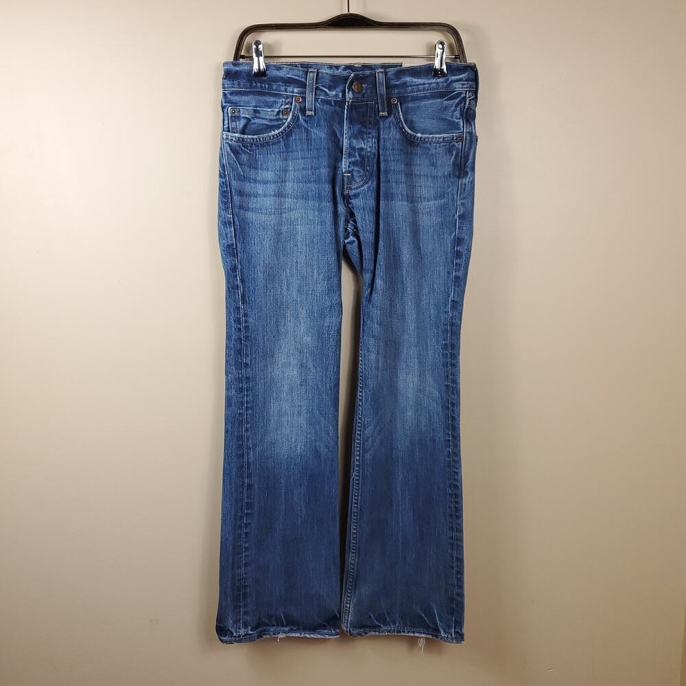 Hollister Button Fly Bloomer Low Rise Slim Boot Size 28x30